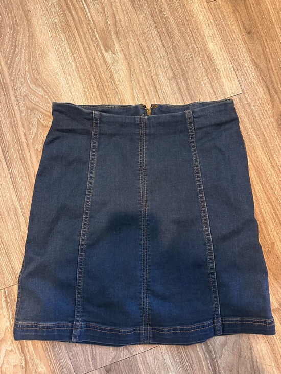Free People Denim - Free People Dark Blue Denim Skirt